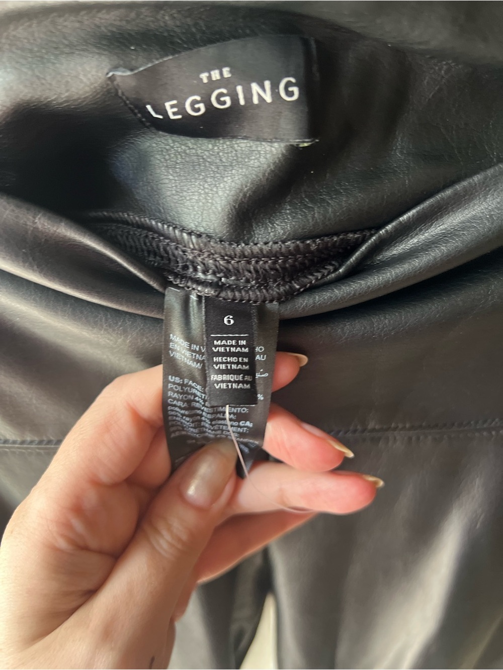 High-Waist Faux Leather Leggings - Black - Picture 2 of 4